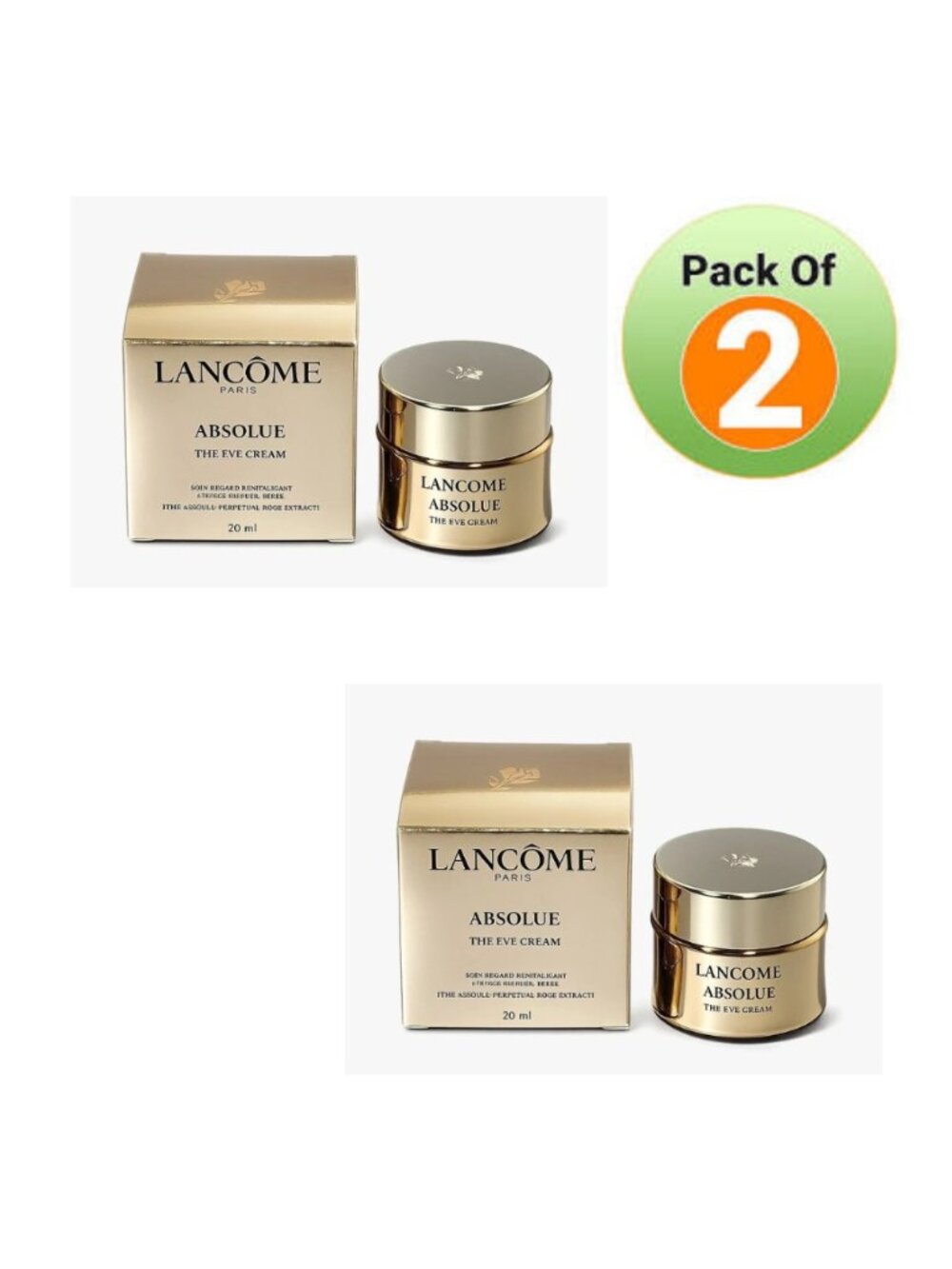 2X lancome absolue revitelizing eye cream 20 ml New and Sealed.